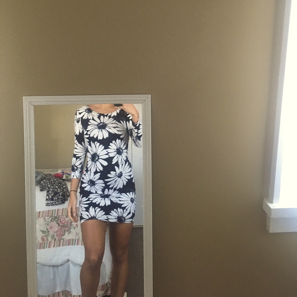 A floral bodycon dres